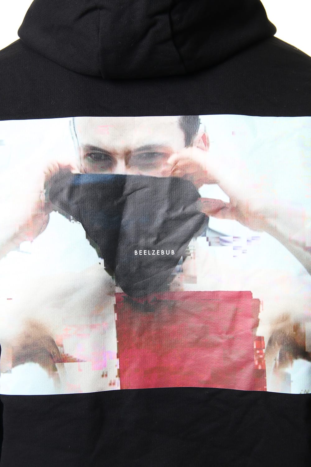 PRINT SEAMED SLEEVE ZIP HOODIE