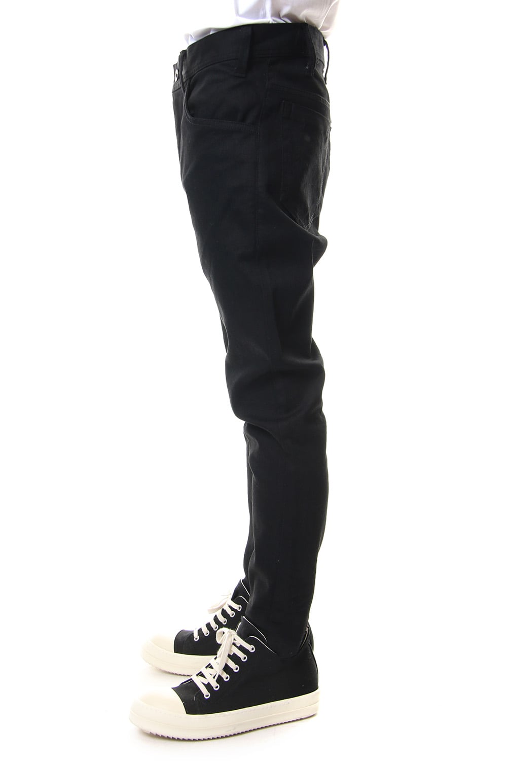 PRINT HEM ZIP SKINNY PANTS