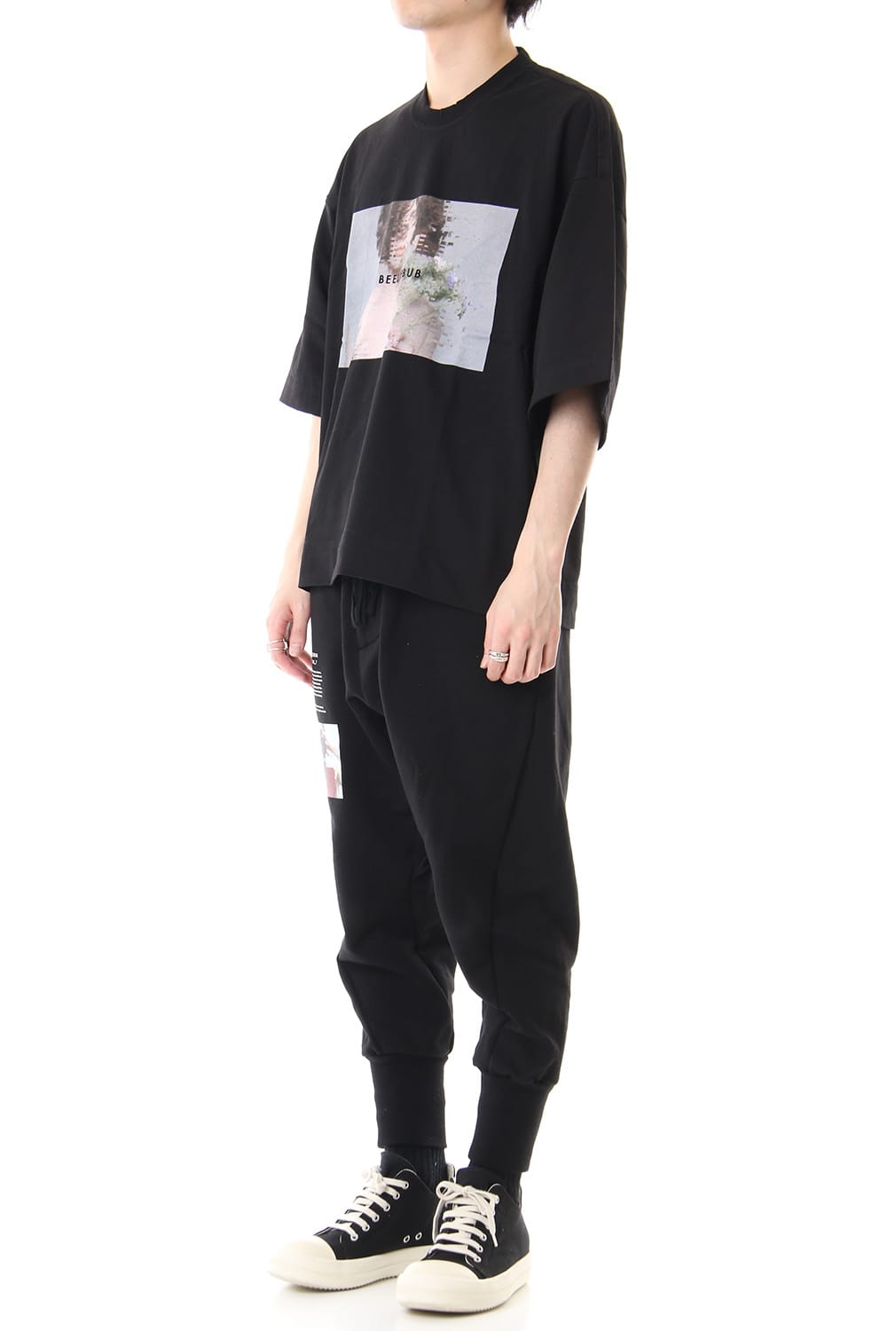 PRINT CROPPED EASY PANTS