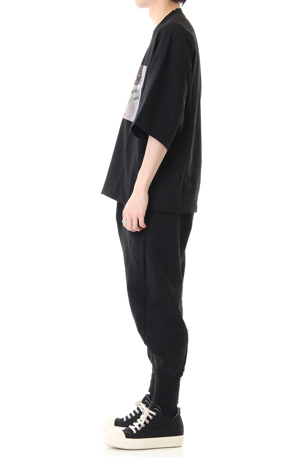 PRINT CROPPED EASY PANTS