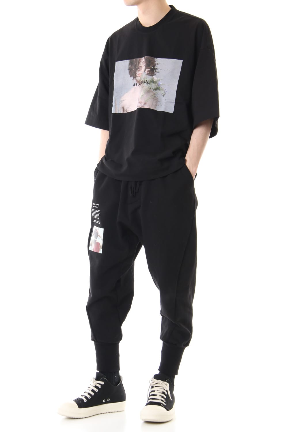 PRINT CROPPED EASY PANTS