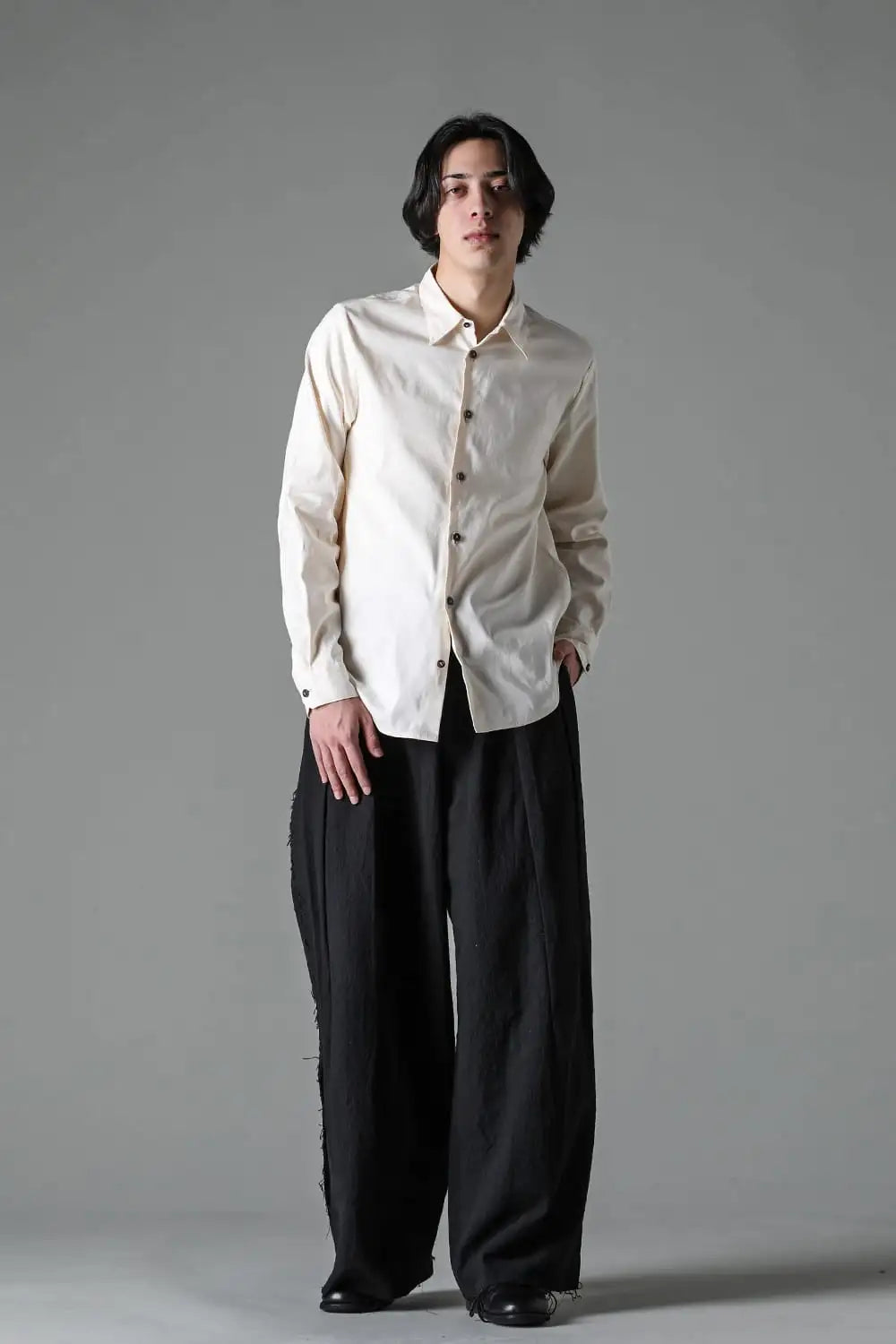 24SS-S1-SC : Yokeless Shirt Silk Cotton