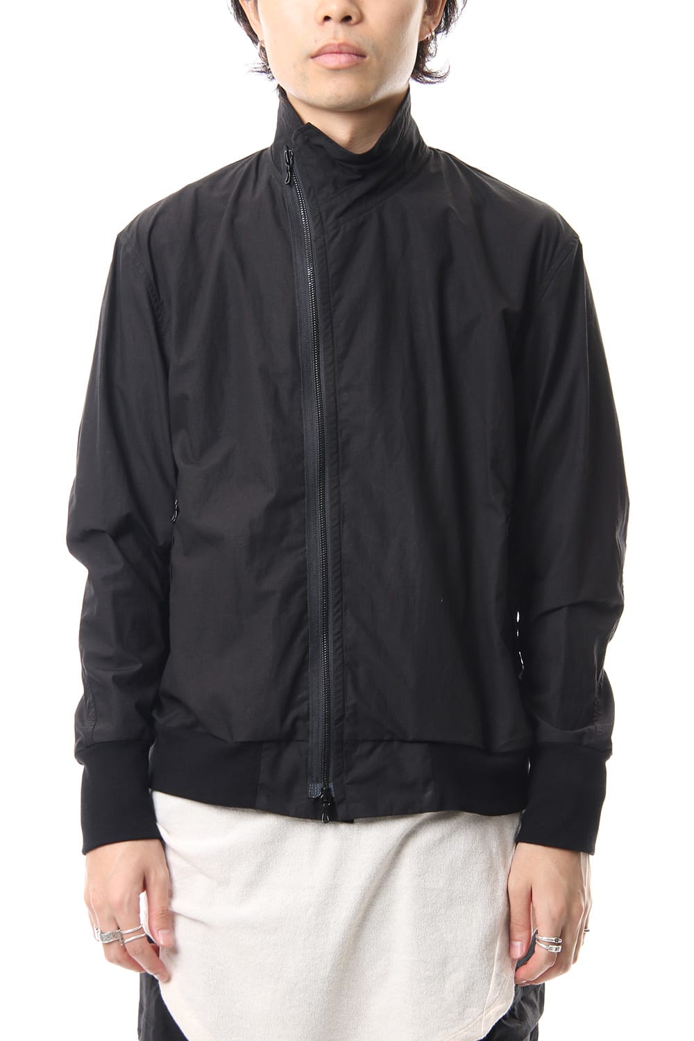 COVERED NECK JACKET Black