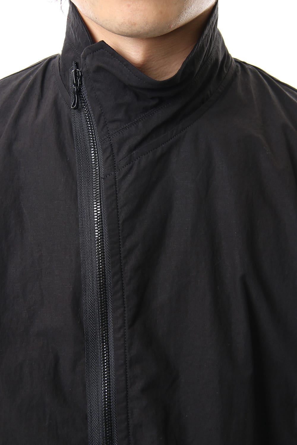 COVERED NECK JACKET Black