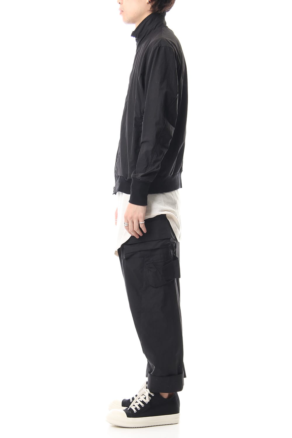 COVERED NECK JACKET Black