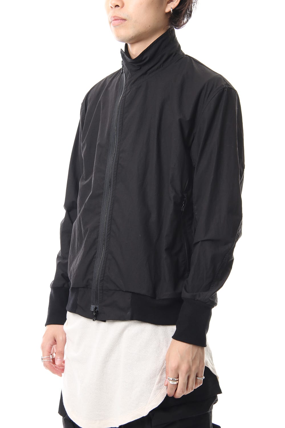 COVERED NECK JACKET Black