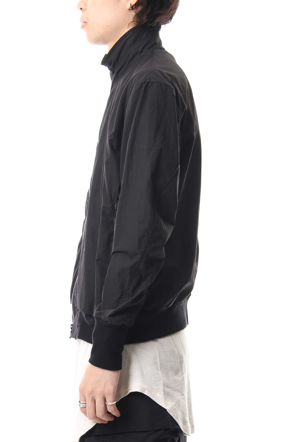 COVERED NECK JACKET Black