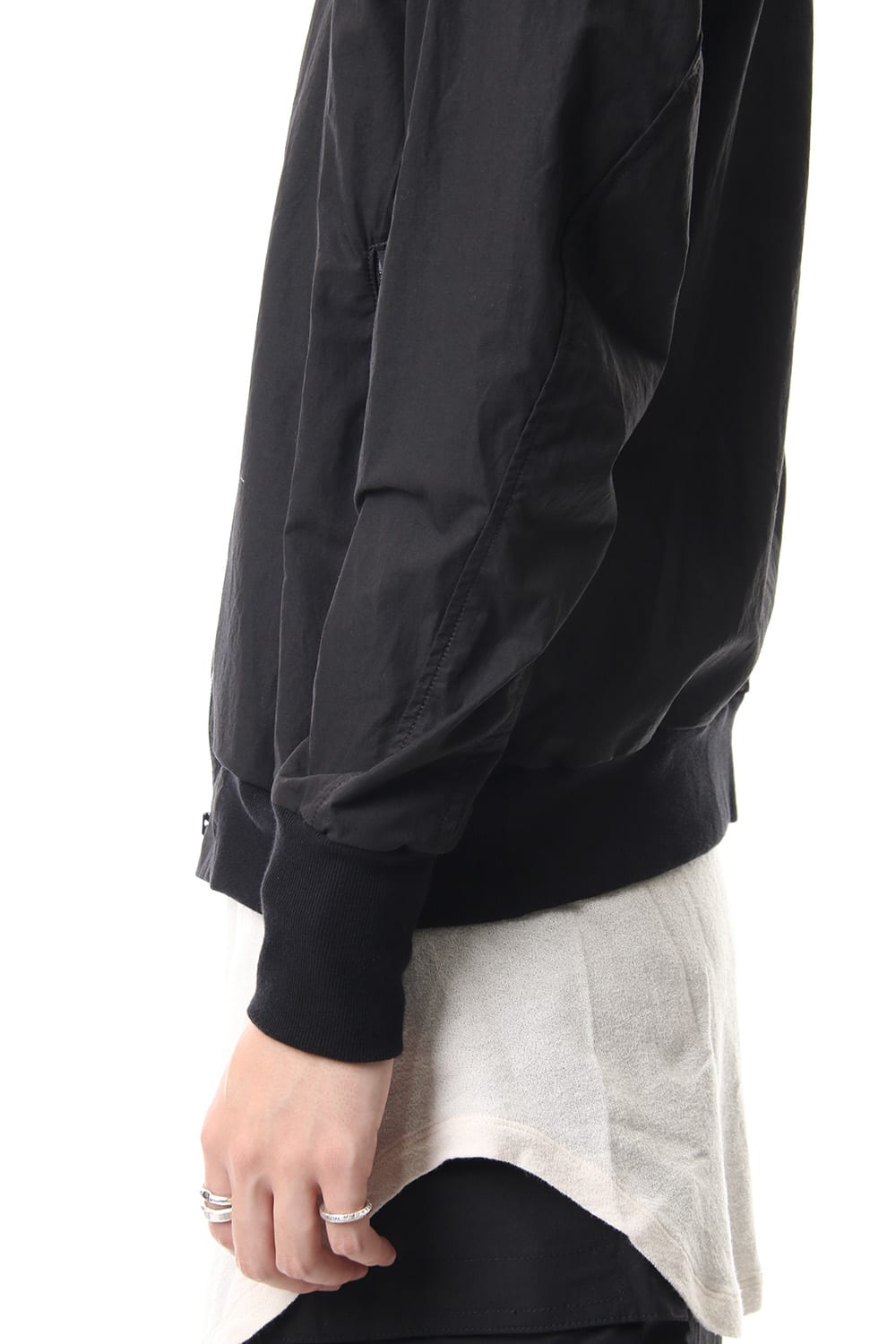 COVERED NECK JACKET Black