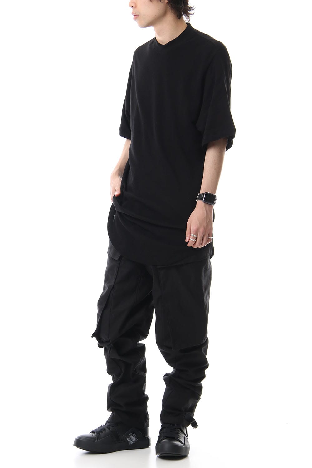 DRAPING T-SHIRT Black