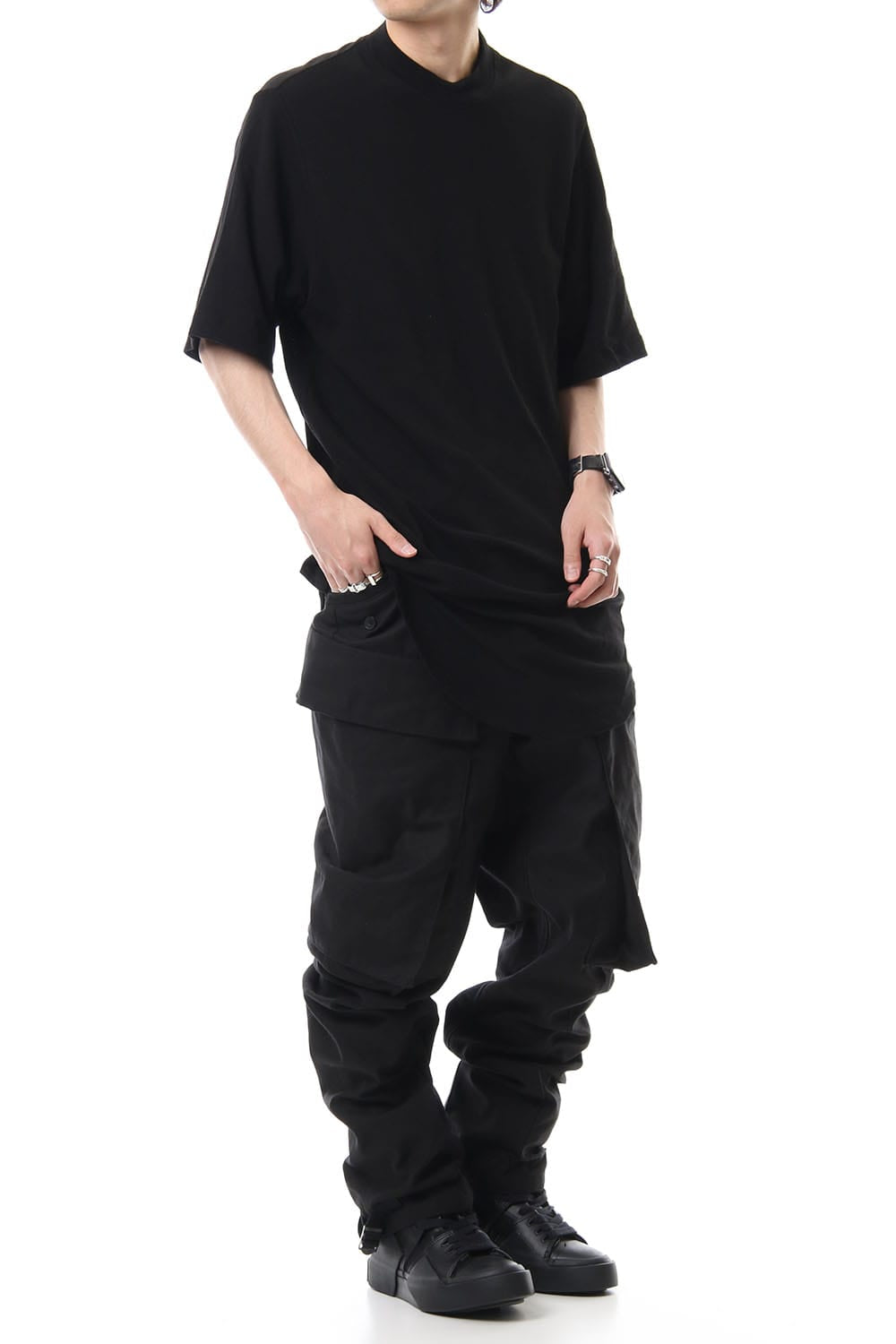 DRAPING T-SHIRT Black