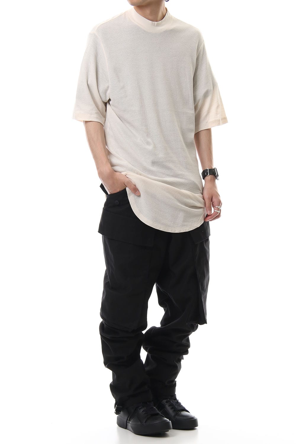 DRAPING T-SHIRT Light Beige