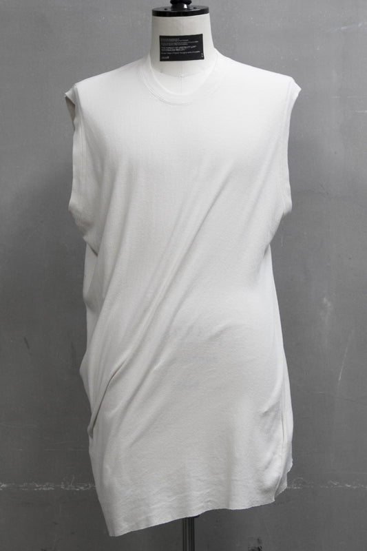 DRAPING NO SLEEVE SHIRT Beige