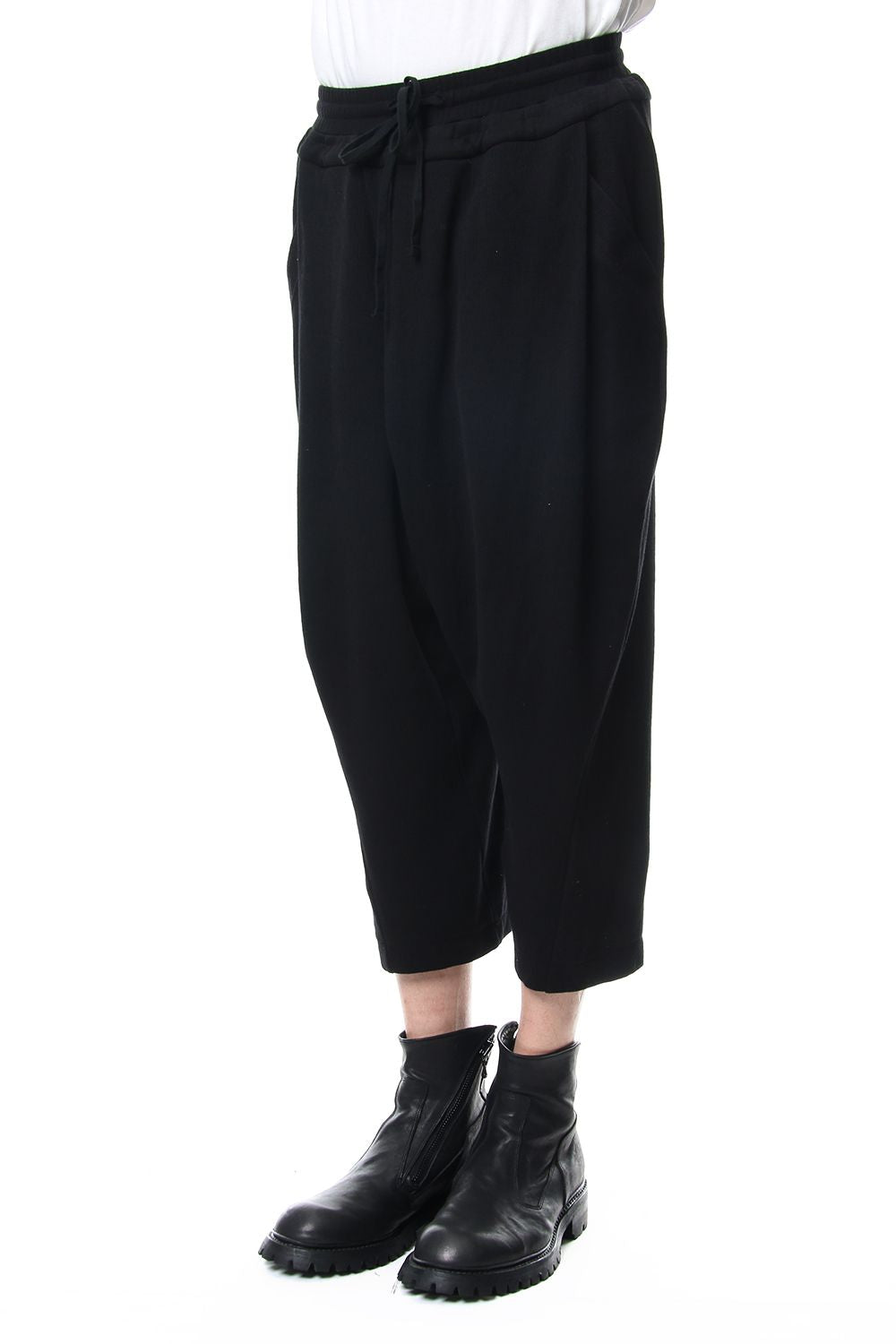 TUCKED BAGGY PANTS Black