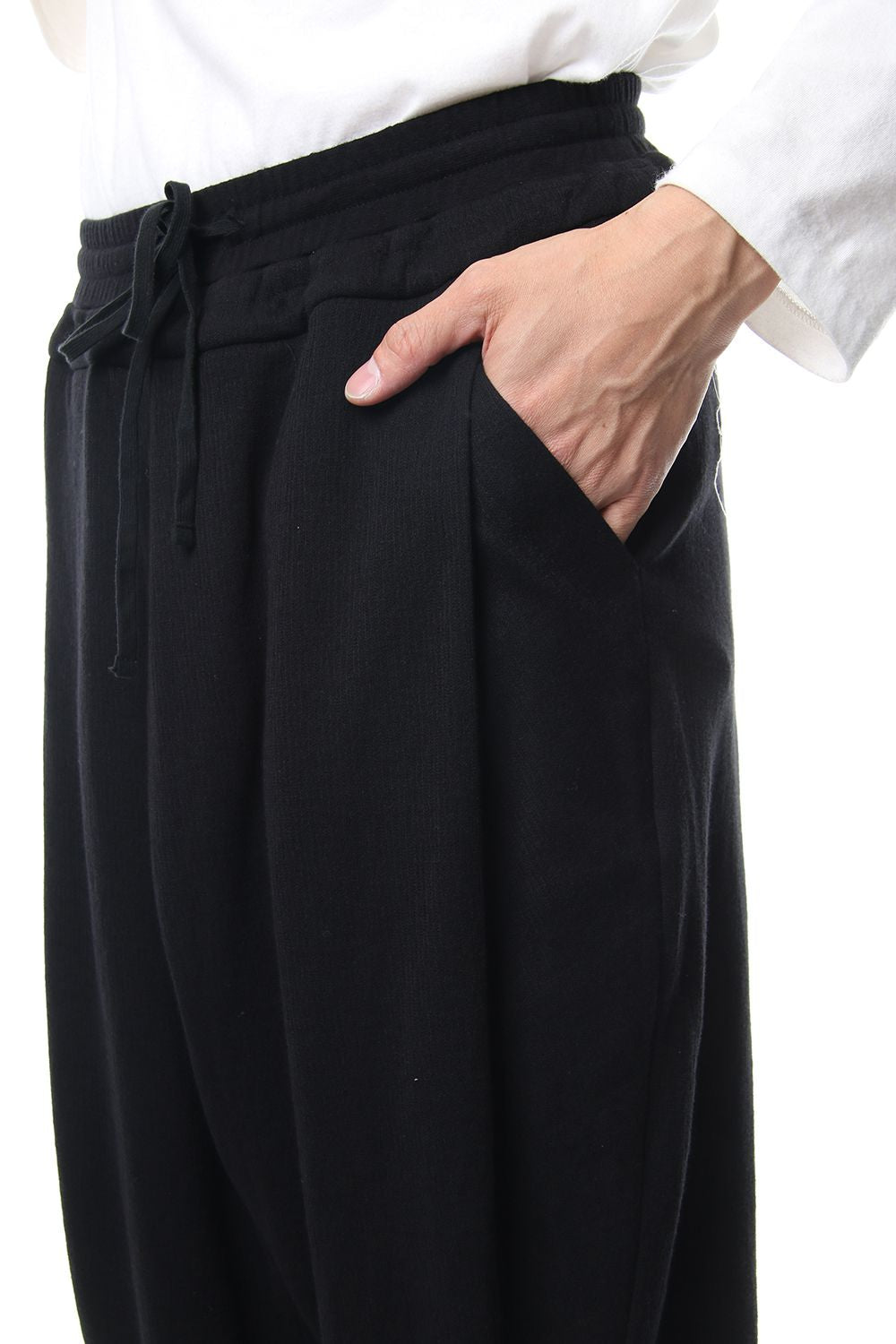 TUCKED BAGGY PANTS Black