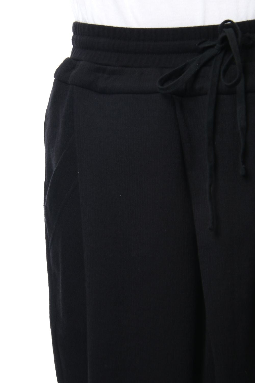 TUCKED BAGGY PANTS Black