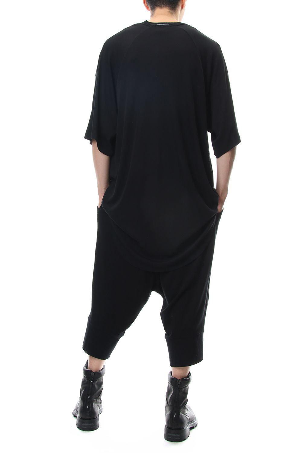 TUCKED CROTCH PANTS Black