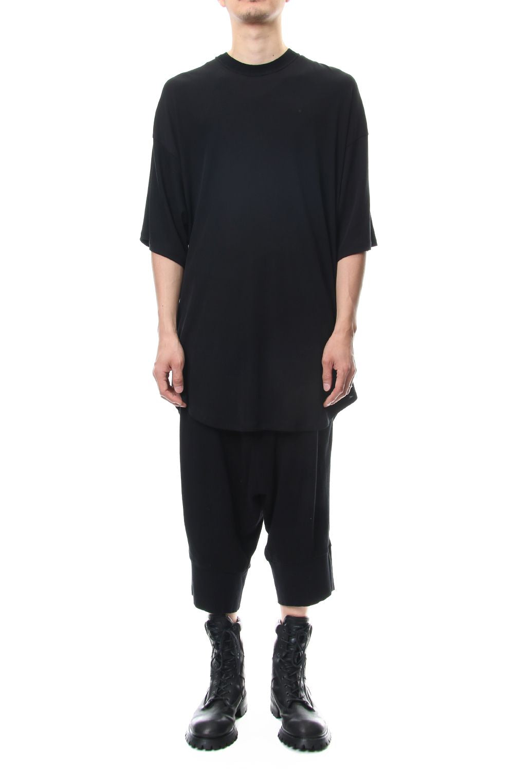 TUCKED CROTCH PANTS Black