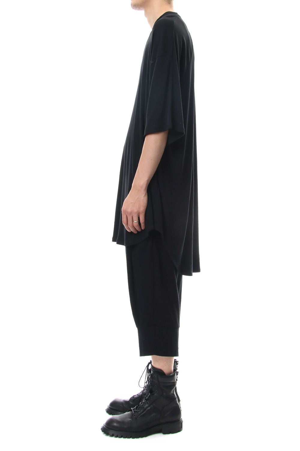 TUCKED CROTCH PANTS Black