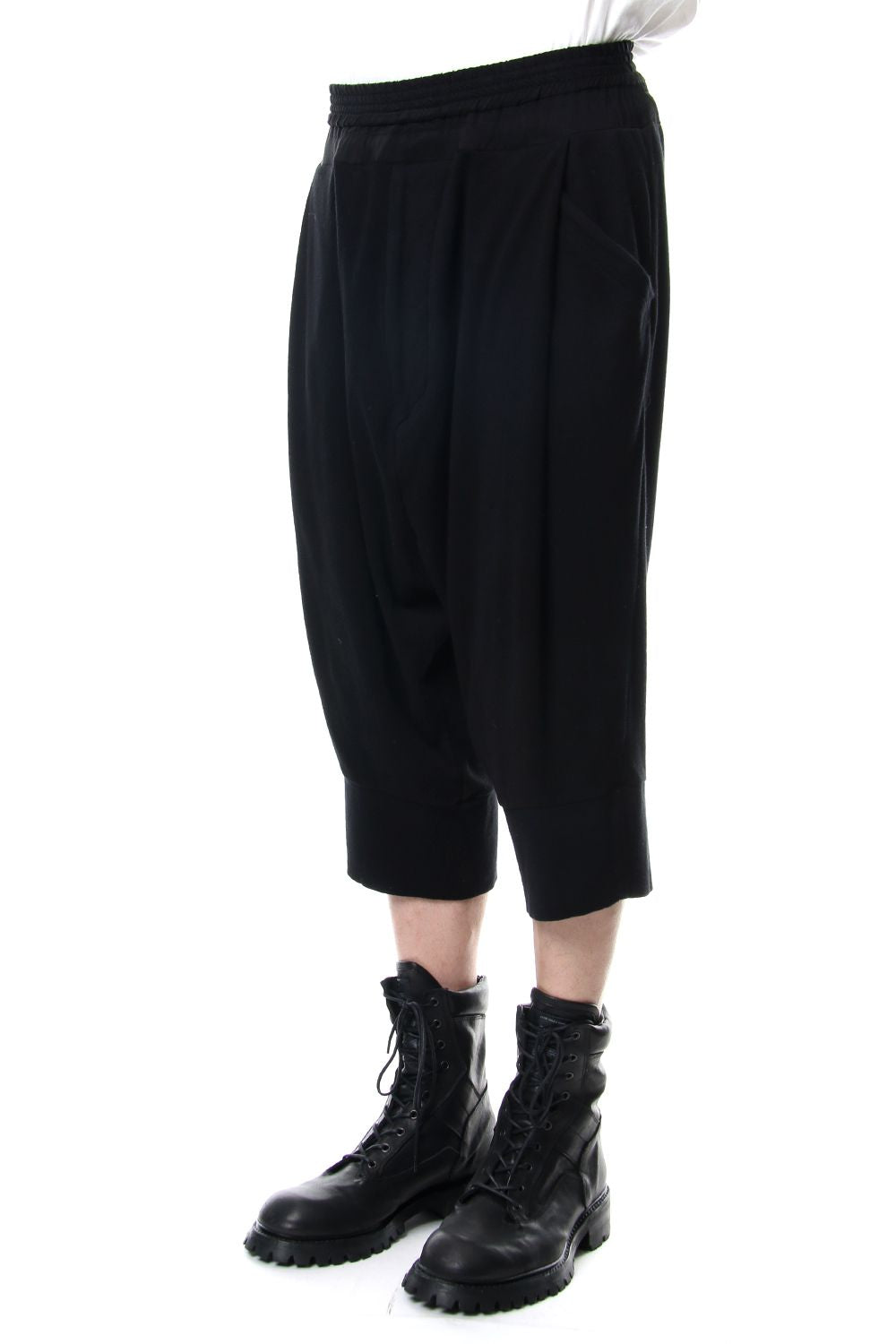 TUCKED CROTCH PANTS Black