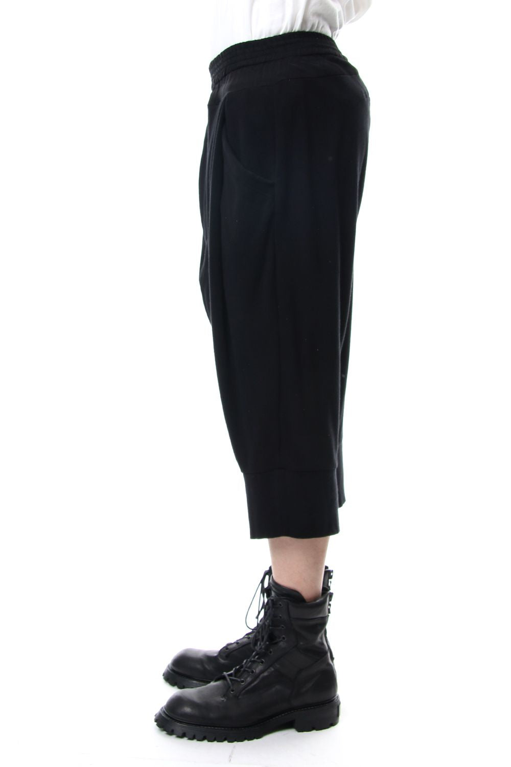 TUCKED CROTCH PANTS Black