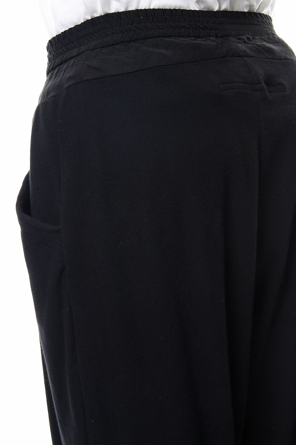 TUCKED CROTCH PANTS Black