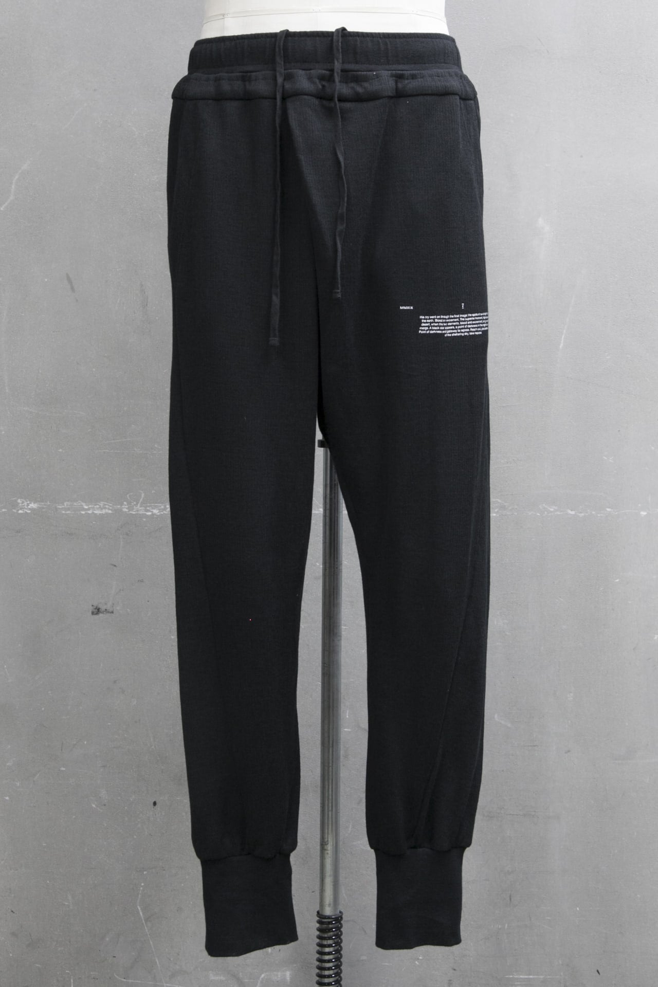 TUCKED TRACK PANTS Black