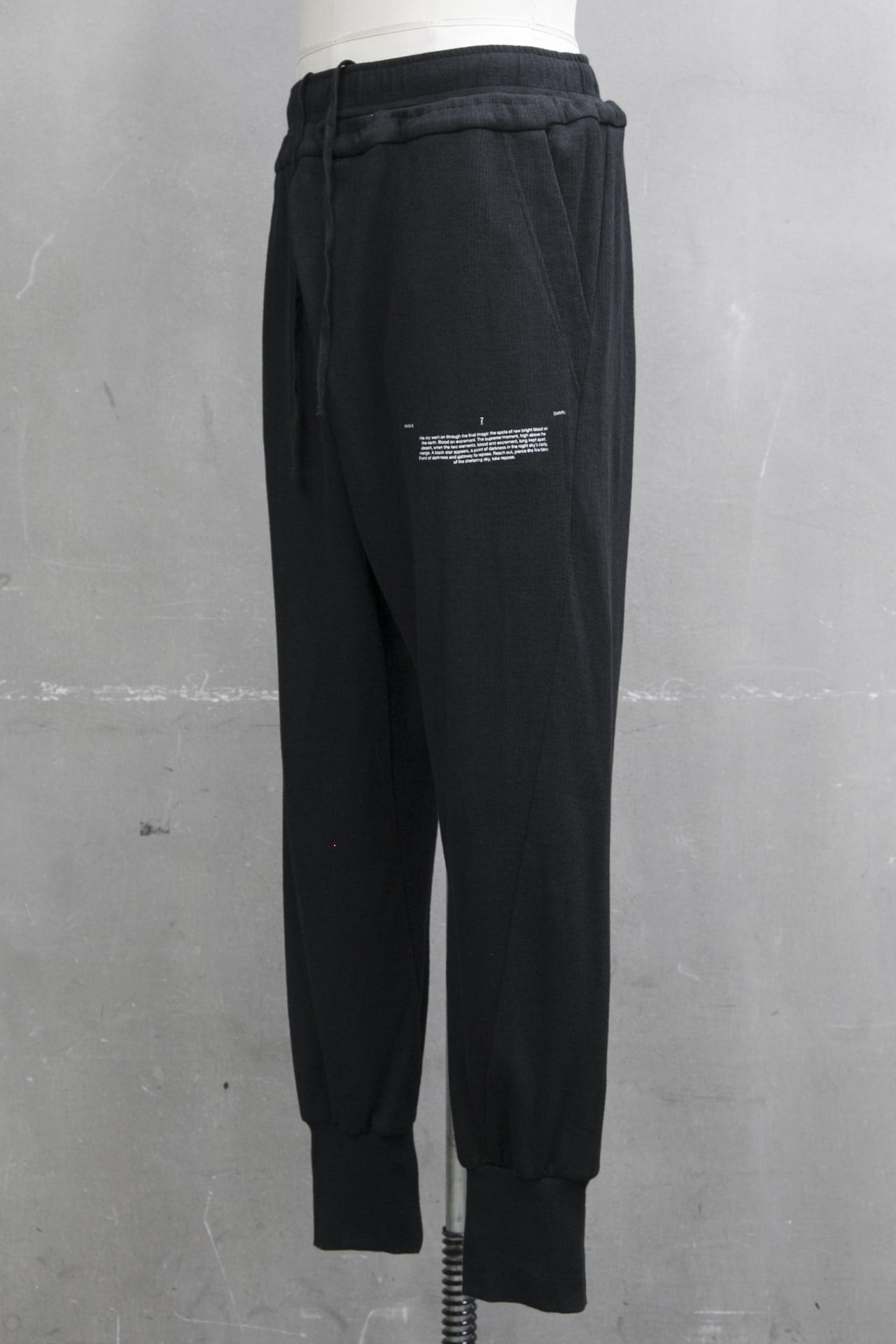 TUCKED TRACK PANTS Black