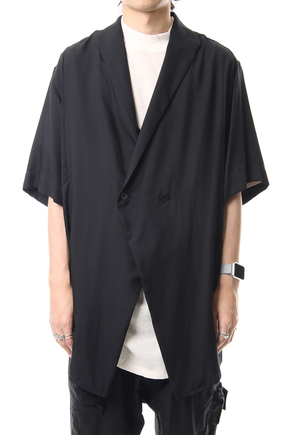 LOZENGE COLLAR SHIRT Black