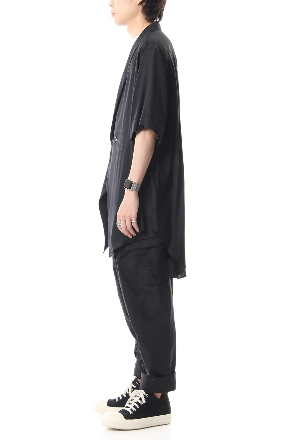 LOZENGE COLLAR SHIRT Black