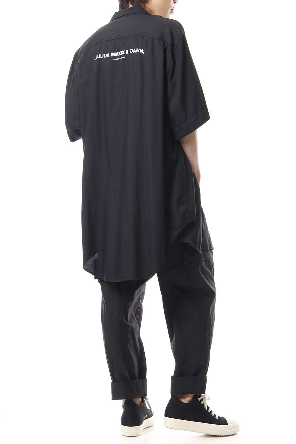 LOZENGE COLLAR SHIRT Black