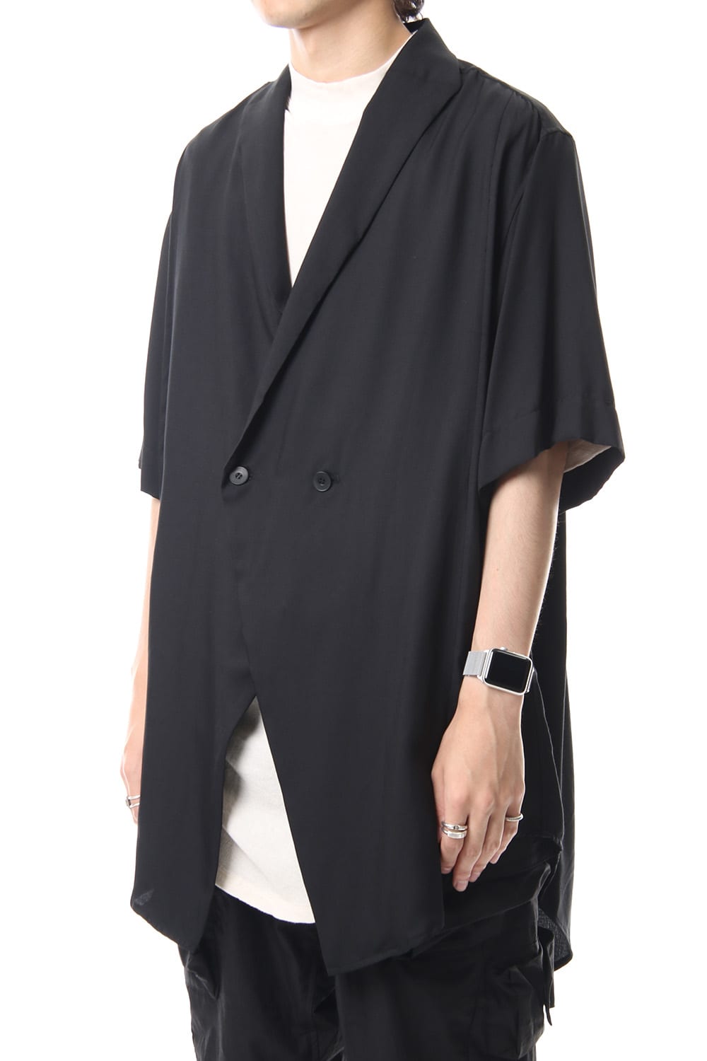 LOZENGE COLLAR SHIRT Black