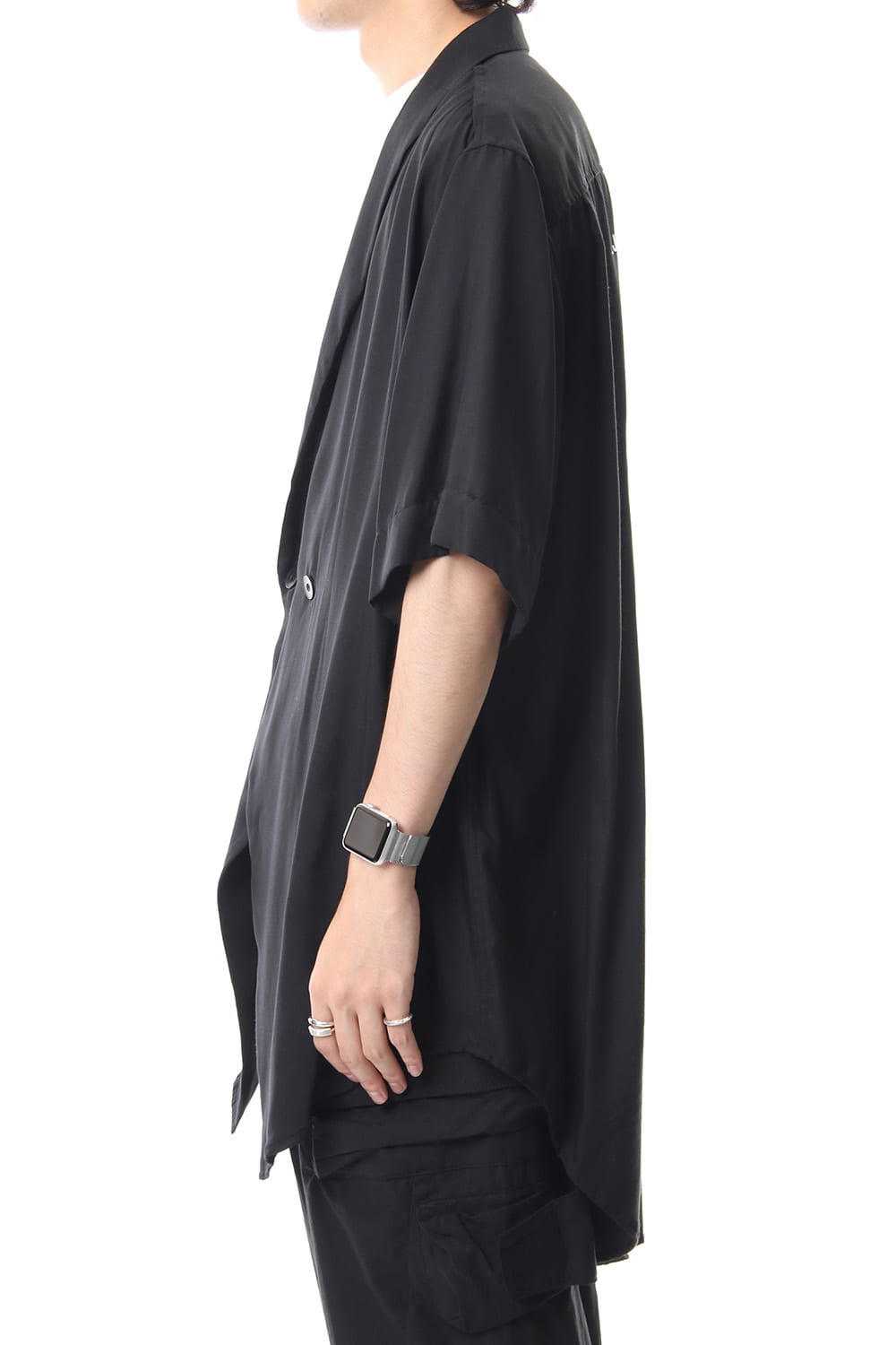 LOZENGE COLLAR SHIRT Black