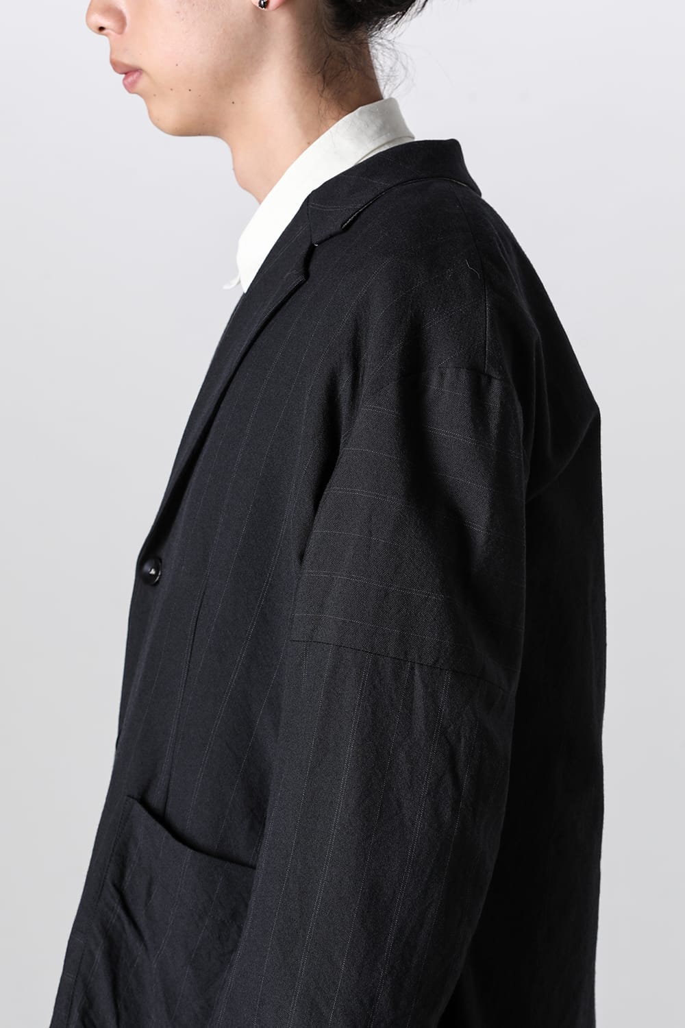 Patch Worked Relax Fit Blazer Stripe Serge Wool HERBIE