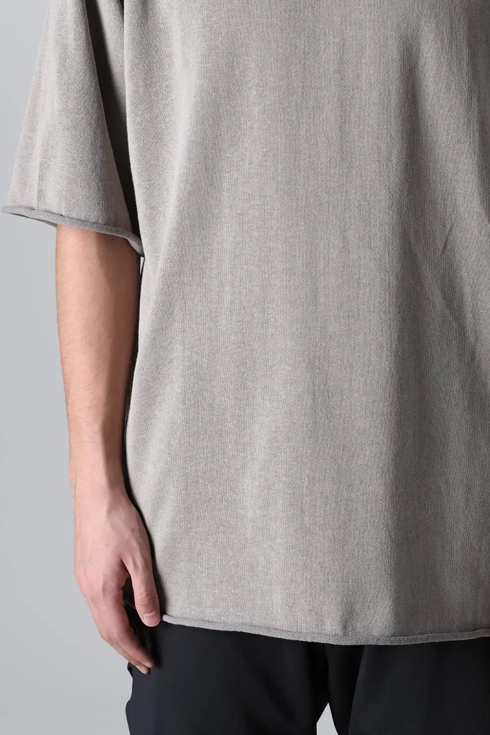 Short sleeve High twist cotton Light Gray