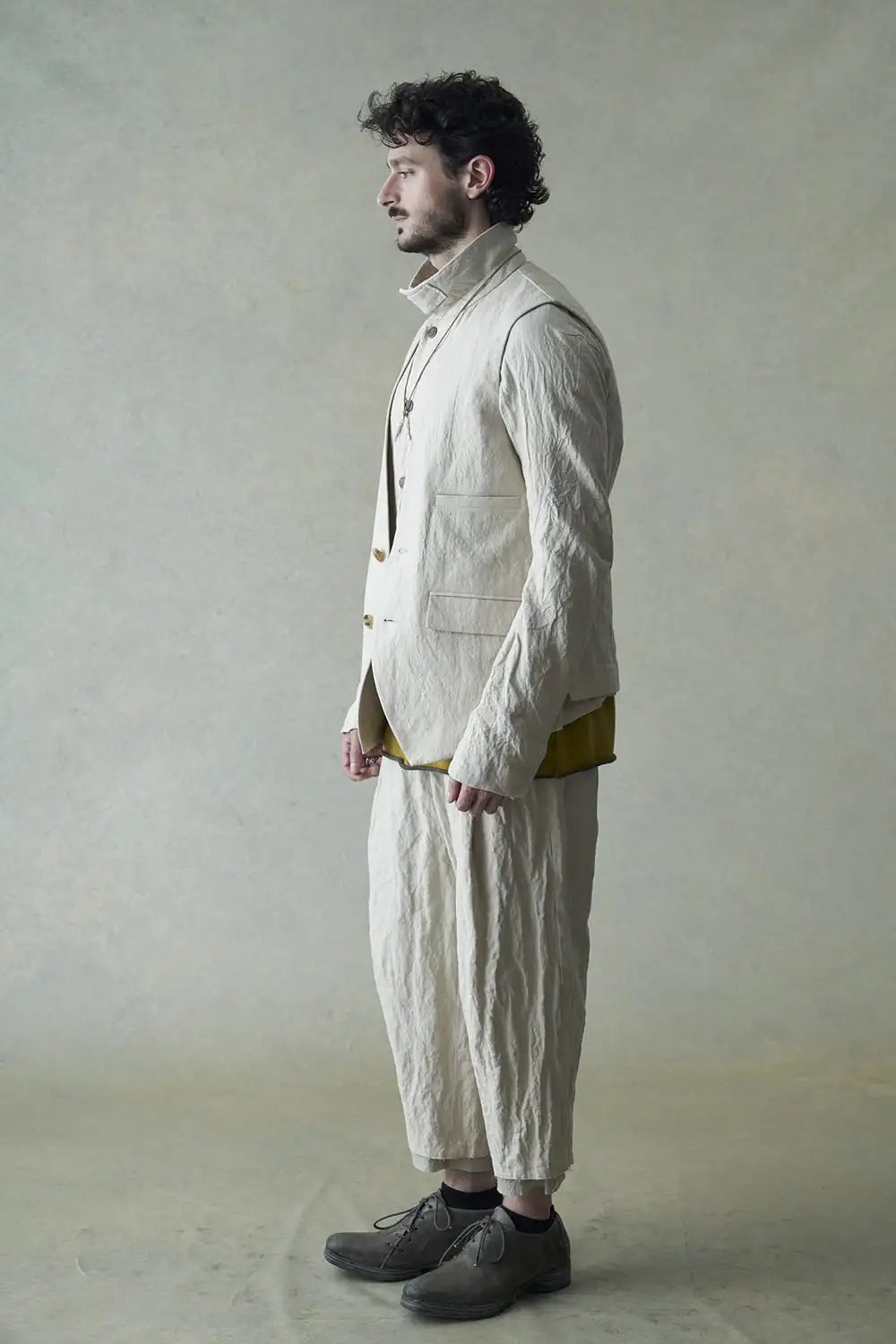 ジャケット カナパコットンメタルシュリンク