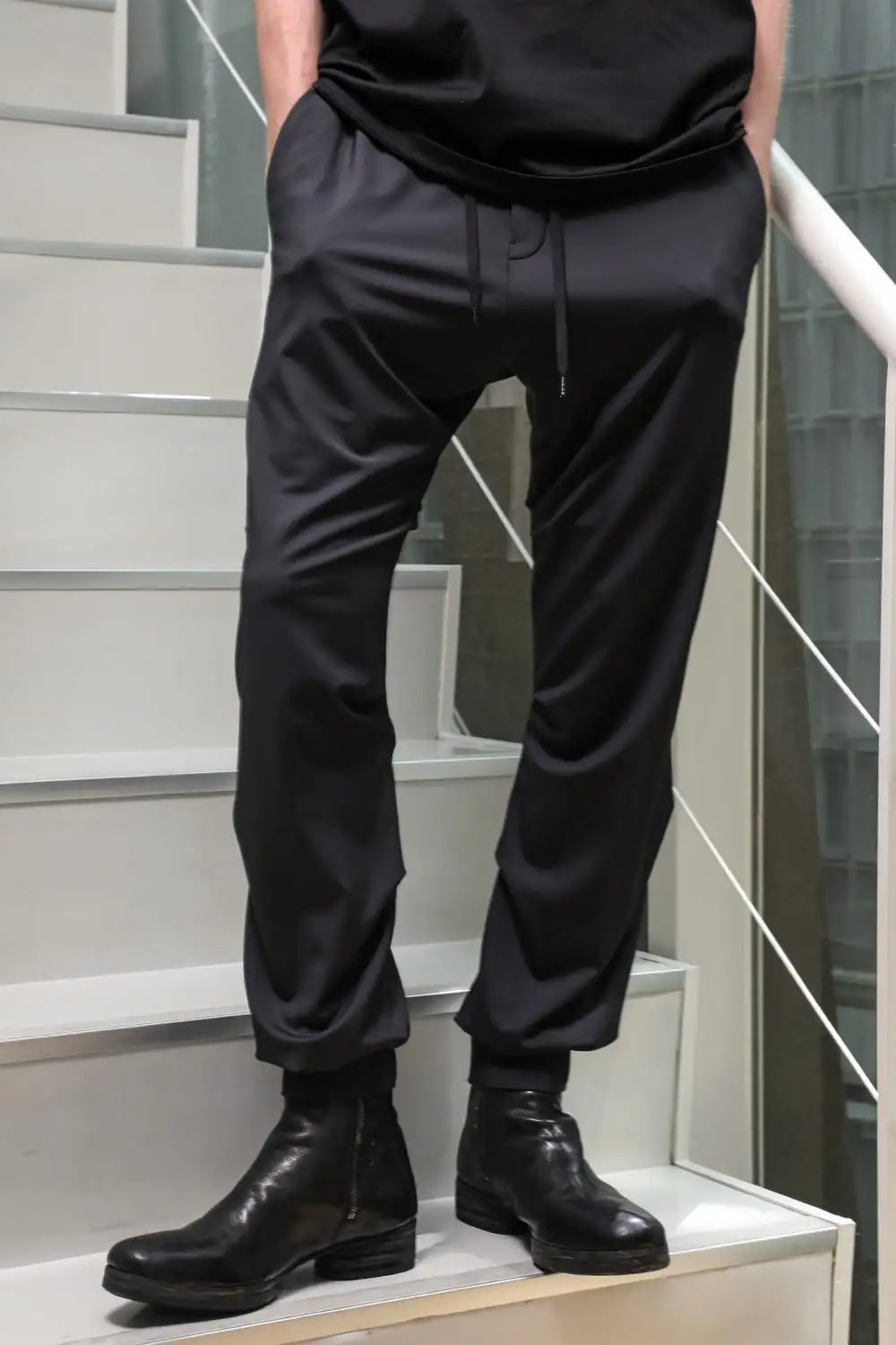 Jogger pants hybrid yarn jersey