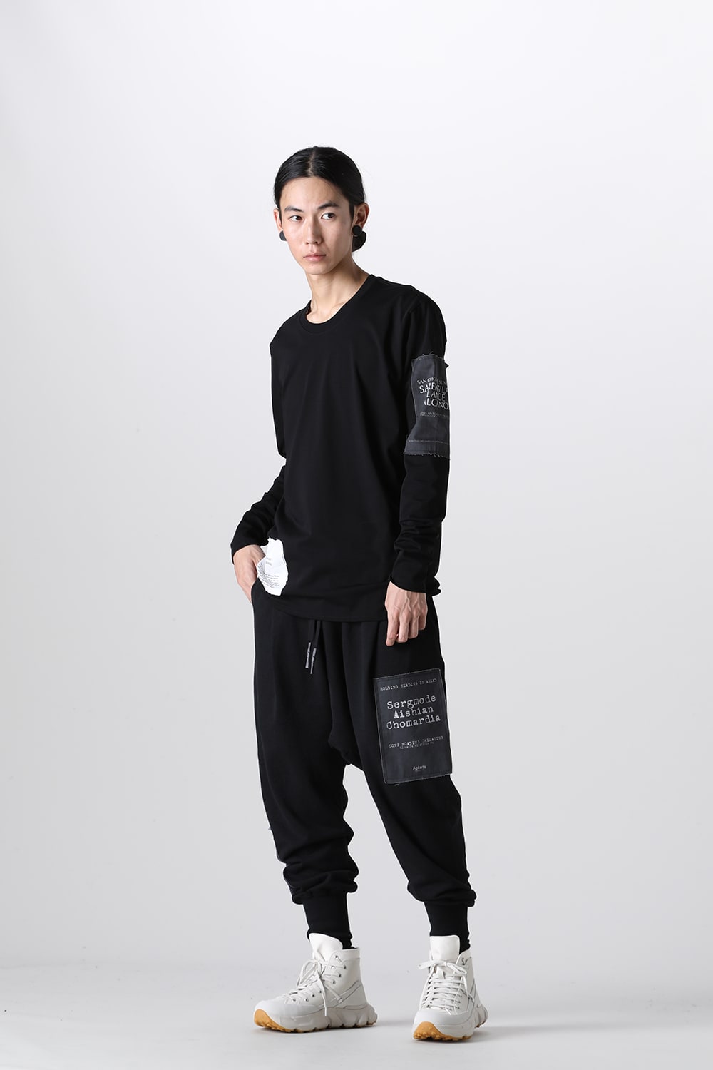 Long Sleeve T-shirt w/Printed Patches