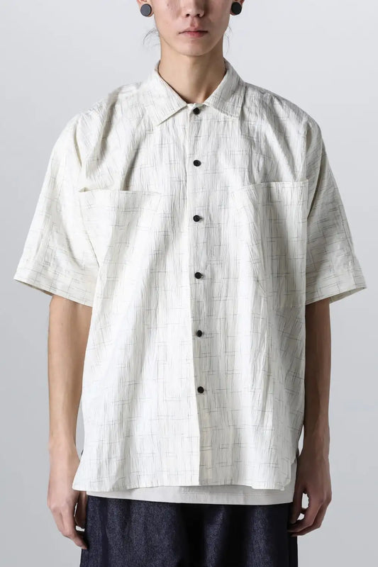 SHORT SLEEVE SHIRT	Fine Kasuri Shirting OFF