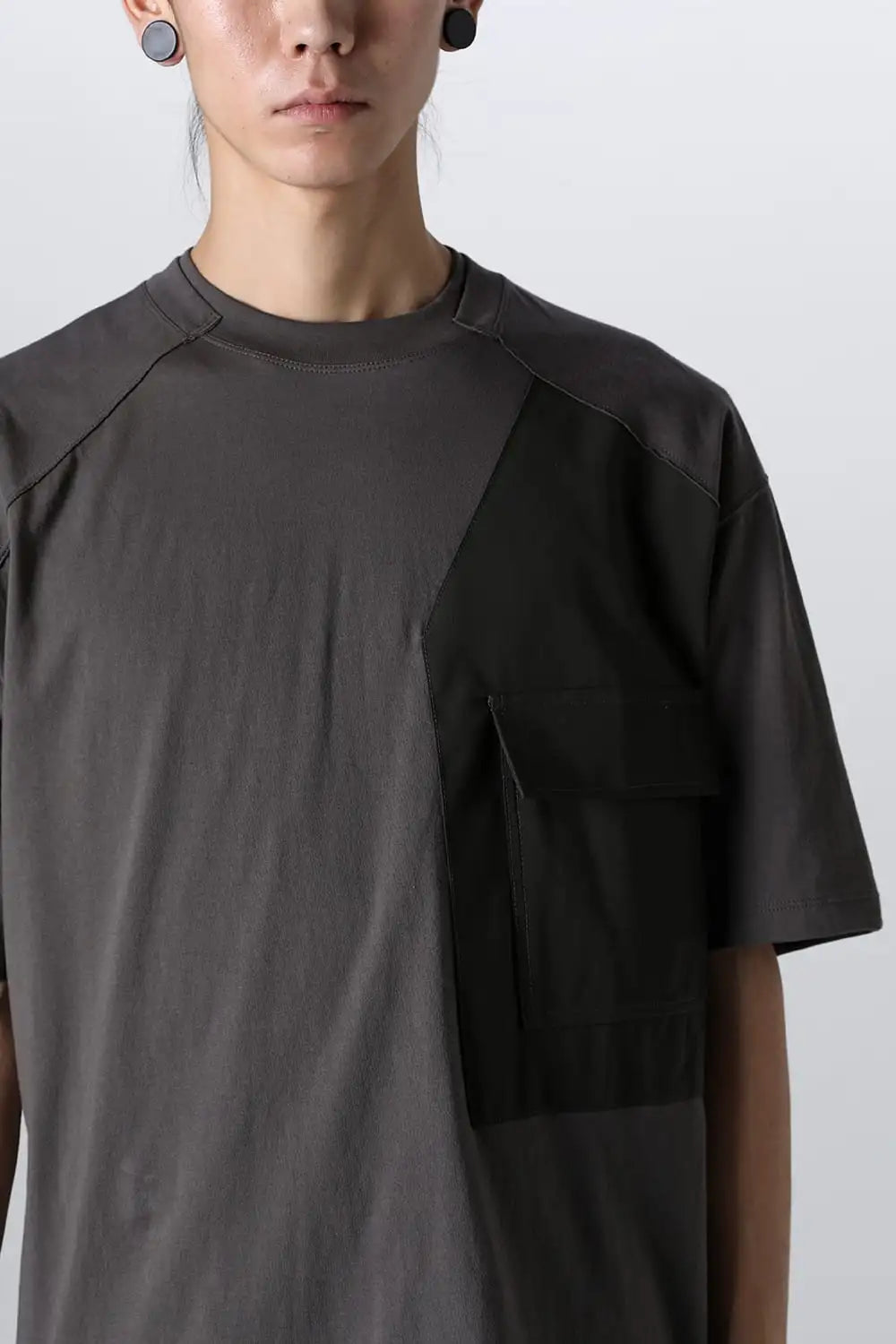 Cotton Jersey Pocket T-shirt  Gray