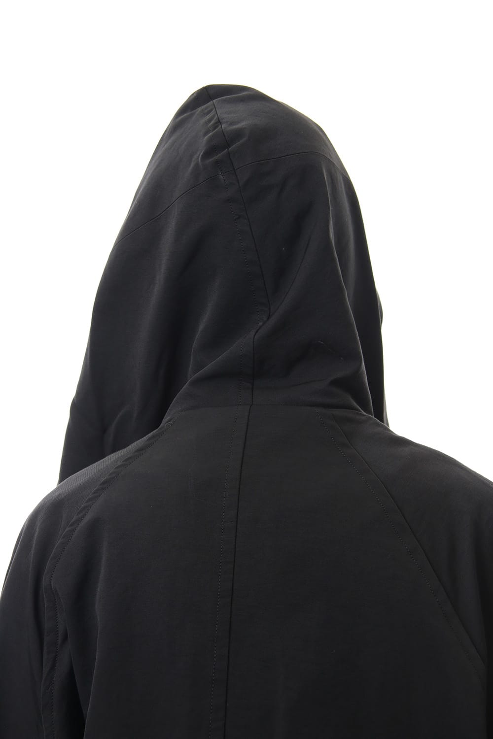 DIVIDED HOODED COAT Black
