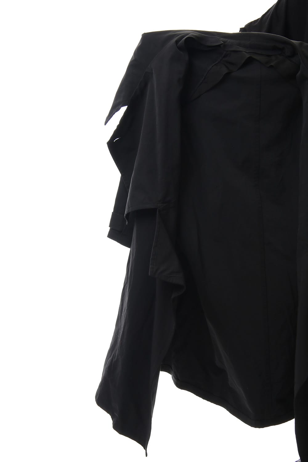 DIVIDED HOODED COAT Black