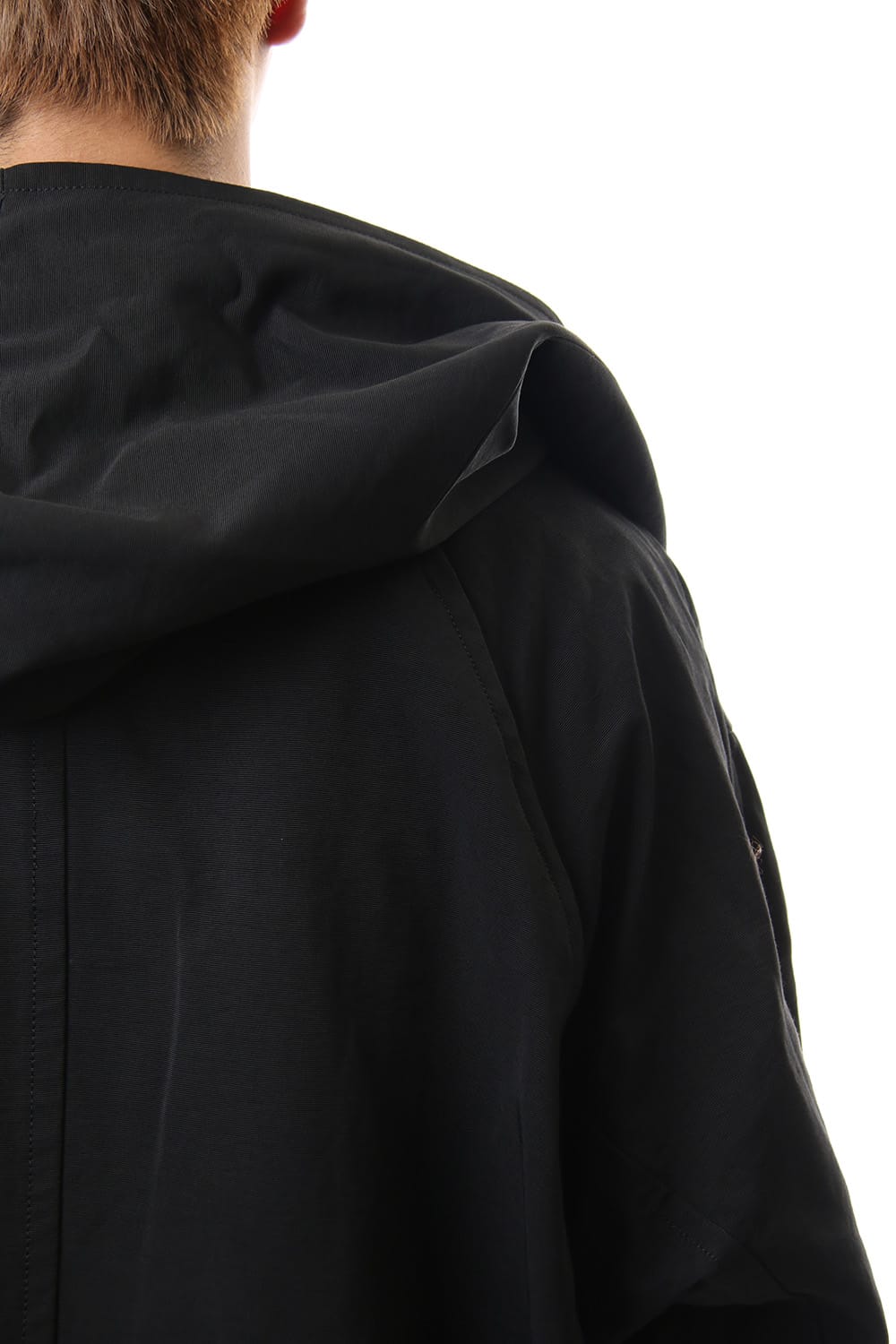 DIVIDED HOODED COAT Black