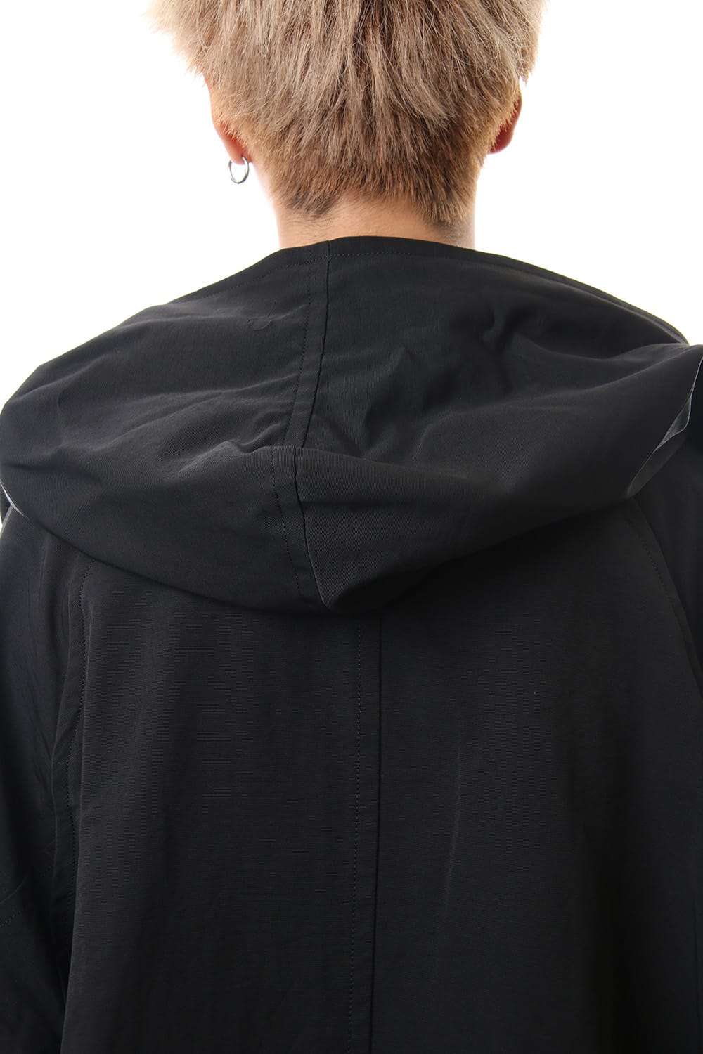 DIVIDED HOODED COAT Black
