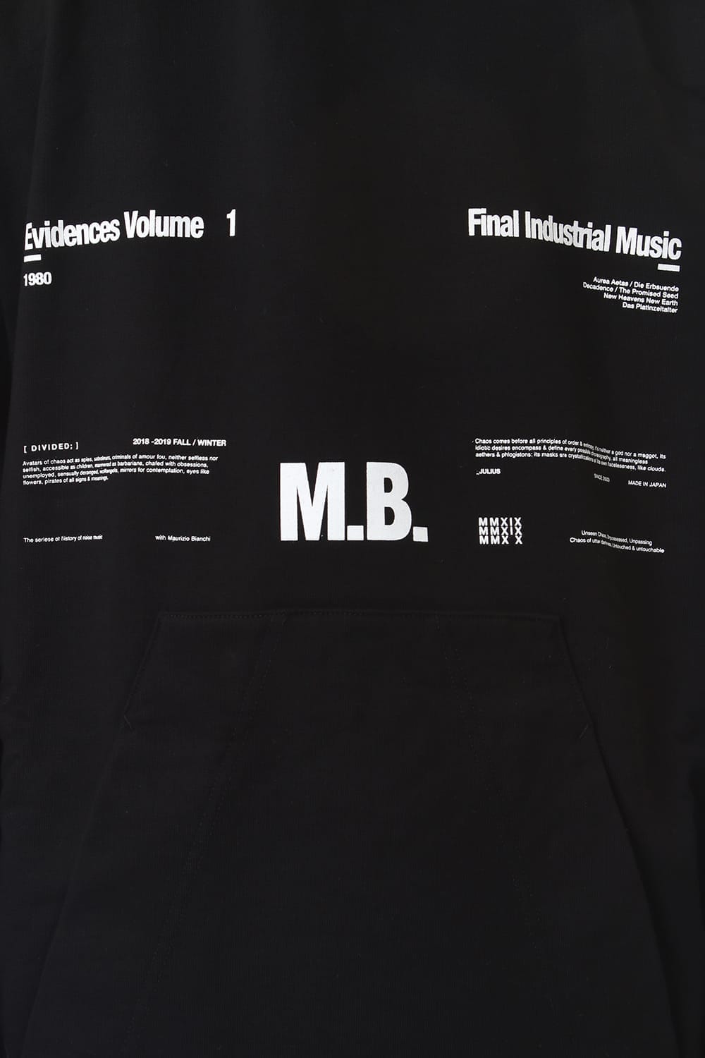 M. B. BIG HOODIE Black