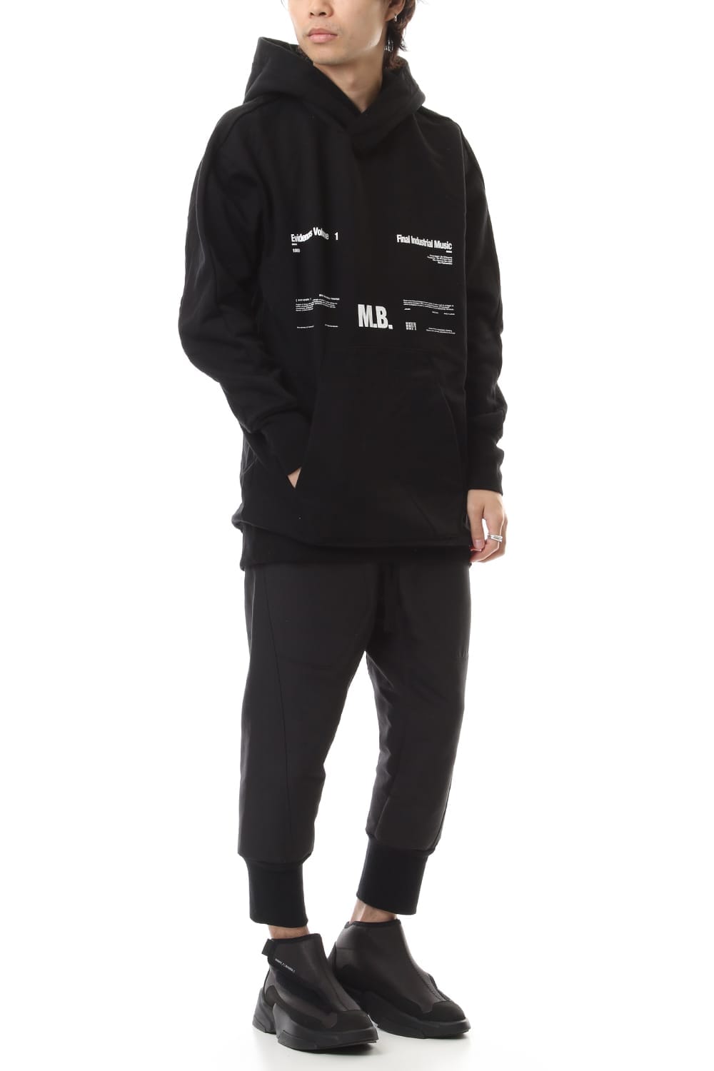 M. B. BIG HOODIE Black