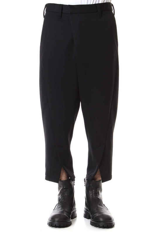 CROPPED FRONT SLIT TROUSERS