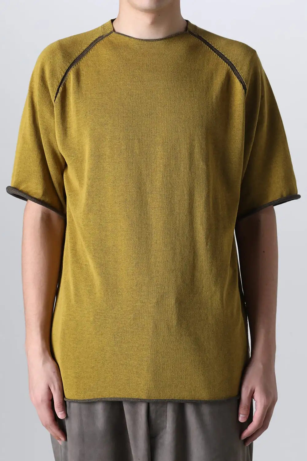 Short sleeve High twist cotton Yellow