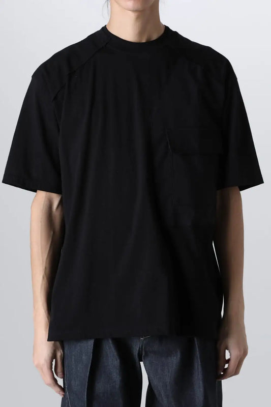 Cotton Jersey Pocket T-shirt  Black