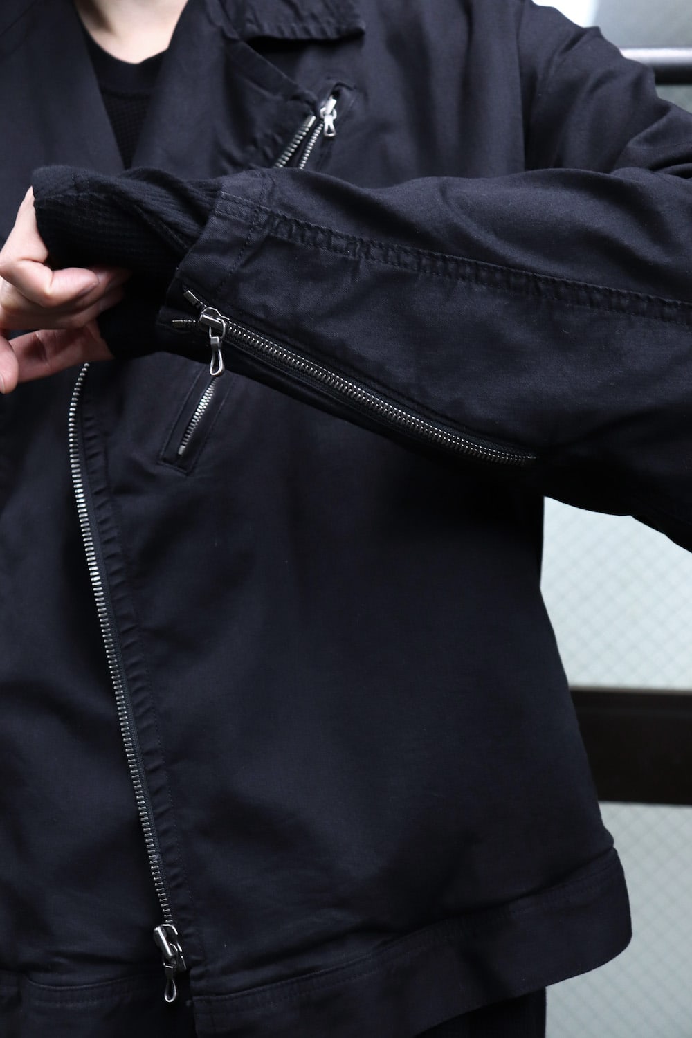 MOTORCYCLE JACKET Black