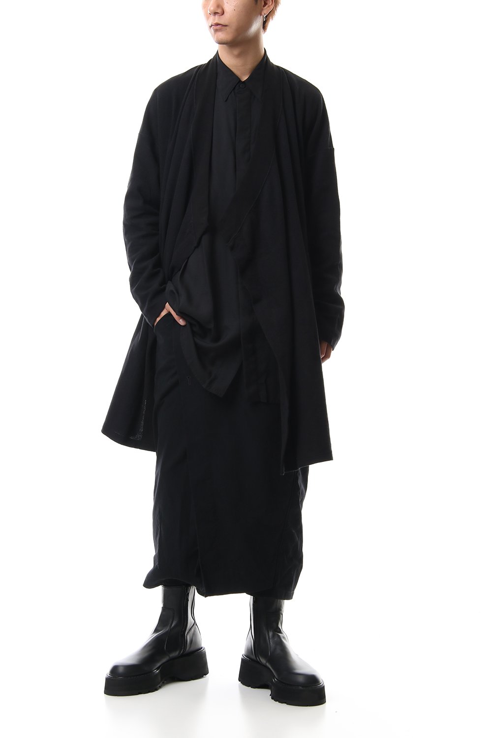 DRAPE GOWN Black